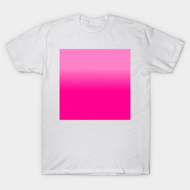 Vibrant Hot Pink Ombre Gradient T-Shirt by squeakyricardo